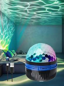 USB betriebener Wellen-Projektor - USB-Schnittstellen-Elektroniklampe mit Welleneffekt, Fernbedienung und einstellbarer Farbe, erzeugt Unterwasser-Atmosphäre für Schlafzimmer, Spielzimmer, Wohnzimmer - Geburtstag, Entspannung und Heimdekoration - Verschiedenfarbig - Übersicht 6