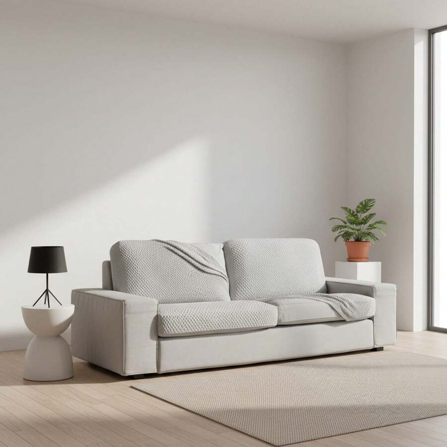 Kiva Universal And Versatile XL Sofa Seat Cover, Various Colors Available – Easy-To-Fit Protective Sofa Cover For Backrest, Seat And Arms - 格里斯.索爾 - 查看 1