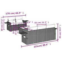 vidaXL Juegos de mesa y sillas para exteriores - Negro - Ver 8