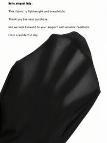 1pc Women Casual Comfortable Padded Black Square Neck Camisole Top, Slim Fit Ribbed Sleeveless Undershirt, Suitable For All Seasons - Black - View 7