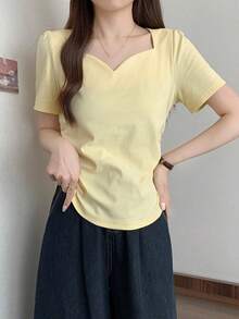 Women Tops - Yellow - View 6