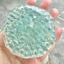 Glass Bead Crunch Ball Squishy Toy Sound Making Sensory Fidget Slow Rise Stress Relief Handmade Ball Anti-Anxiety Decompression Gift For Kids Adults Office Desk Travel Party Favor - Màu xanh bạc hà - Xem 2