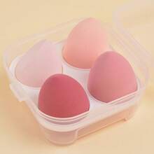 Makeup Sponge Set, Soft Latex-Free , Wet & Dry Dual-Use Cosmetic Sponges, Flawless Powder-Free Makeup Puffs In Storage Case - Hồng - Xem 8
