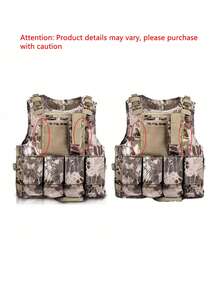 Adjustable Lightweight Military Tactical Vest With MOLLE System And Pockets, Suitable For Airsoft, Paintball, Gaming, And Outdoor Adventure, Ideal For Young Outdoor Enthusiasts, Gamers, Cosplay Fans, And Gift Givers, Great For Outdoor Activities, Birthday Parties, And Cosplay Events, Can Be Used As Tactical Gear, Cosplay Costume, Outdoor Vest, And Military-Themed Gift, For Active Gaming And Practical Protection - Multicolor - View 10