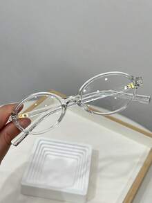 1 chiếc kính thời trang nữ dáng oval đen, kiểu dáng cổ điển, phù hợp để đeo hàng ngày và chụp ảnh đường phố. - 07222-Họa tiết da báo - Xem 11