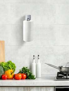 2pcs Iron Toilet Paper Holder, No Drilling Needed Wall Mounted Bathroom Tissue Roll Rack With Towel Bar, Waterproof Rust-Proof Space Saving Storage Organizer, Multi-Functional Wall Hook For Bathroom Kitchen Dorm, Easy Installation Durable Bathroom Accessory, Practical Dorm & Home Essential - Multiple Styles - View 10