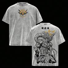 Local Warehouse Items Women's ClothesMahoraga JJK Anime Graphic T-Shirt, Vintage Washed Style T-Shirt, Loose Fit, Dark Anime Style, Urban Clothing, Soft Cotton, Unisex, Gift For Fans, Men's Clothing, Men's T-Shirts.Motif Women Clothes Fathers Day Gift, Father Daughter Gifts, Y2k Clothes, Washed T Shirt, Vintage T Shirts, Fourth Of July Shirt, 4th Of July Shirt, Usa Shirt - Quả mơ - Xem 5