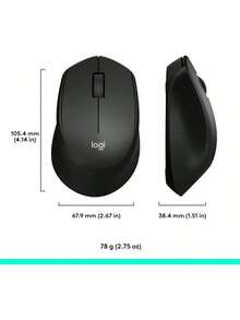 Ratón inalámbrico Logitech M275, 2.4GHz con receptor USB, seguimiento óptico y batería de larga duración, para PC, Mac, portátil, Chromebook - Ver 5