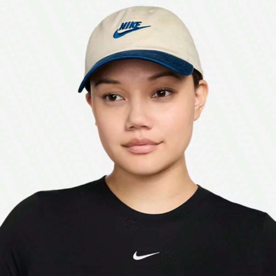 Nike Club H86 Adjustable Cap Beige/Blue FB5368-230 - White and Green - View 1