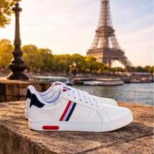 Men's White Sneakers Casual Lightweight Comfortable Adult New Arrival Versatile And Elegant Style For All Occasions - Red White - View 3