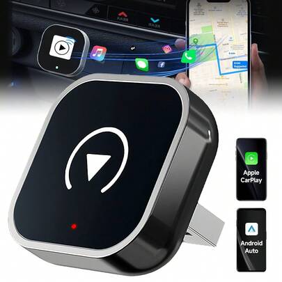 Wireless CarPlay Box (Short, Direct Plug) – Upgrade Original Wired Car To Wireless CarPlay For Apple And Android Auto