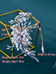 Diadema de novia elegante de cristal, tocado hecho a mano con cuentas adecuado para boda, fiesta, baile, eventos festivos, verano, playa, festival, cumpleaños - Multicolor - Ver 10