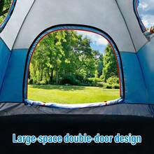 Portable Outdoor Tent, Easy To Pack, Two Doors And Two Windows, Suitable For 2-3 People, Easy To Set Up And Open, Fully Automatic Quick-Opening Tent, Suitable For Outdoor Camping. - Baby Blue - View 4