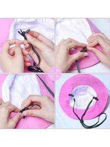1pc New Anti-Wind Cord Cap, Suitable For Baseball Cap, Bucket Hat, Sun Hat, Universal Cap, With Adjustable Anti-Wind Cord, Applicable For Travelers, Fishing Hats, Cap Clips, Travel Bags And Other Scenarios - View 4