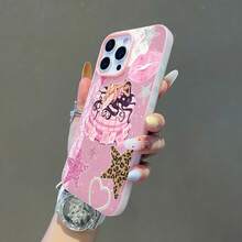 Chica anime con temática de glamour y lujo en rosa.funda de teléfono Fundas compatibles con ,Apple,VIVO,OPPO,,, y Honor.Fabricadas en silicona TPU,ofrecen protección contra golpes y caídas. - Rosa - Ver 6