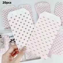 200 túi đựng quà tặng ngày lễ kích thước 3.1x5.9 inch, bao gồm túi giấy đựng quà cao cấp, túi quà trang trí, túi giấy họa tiết trái tim và nơ màu hồng, túi đựng quà dày dặn, túi giấy đựng quà trang trí DIY sáng tạo, thích hợp cho các lễ hội, đám cưới, sinh nhật, tiệc tùng, túi đựng quà và các loại túi đựng quà khác. - túi quà - Xem 8