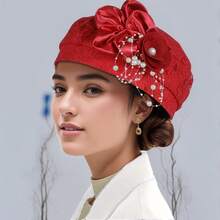 Pure Color Applique Beret Light And Breathable For Ladies - Purple - View 6