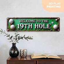 Letrero decorativo plano 2D, decoración de pared vintage "Pelota de golf", adecuado para oficina, tienda, residencia, granja y porche en estilo rústico de metal. Fácil de instalar, regalo perfecto para amigos. Tamaño: 10x40cm (3.9x15.7 pulgadas), diseño plano 2D - A - Ver 7