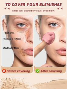 5/43件套多功能化妆工具套装，包含25支化妆刷、化妆海绵、粉扑、发圈和洁面海绵，完整美妆套装 - 粉色 - 查看 7