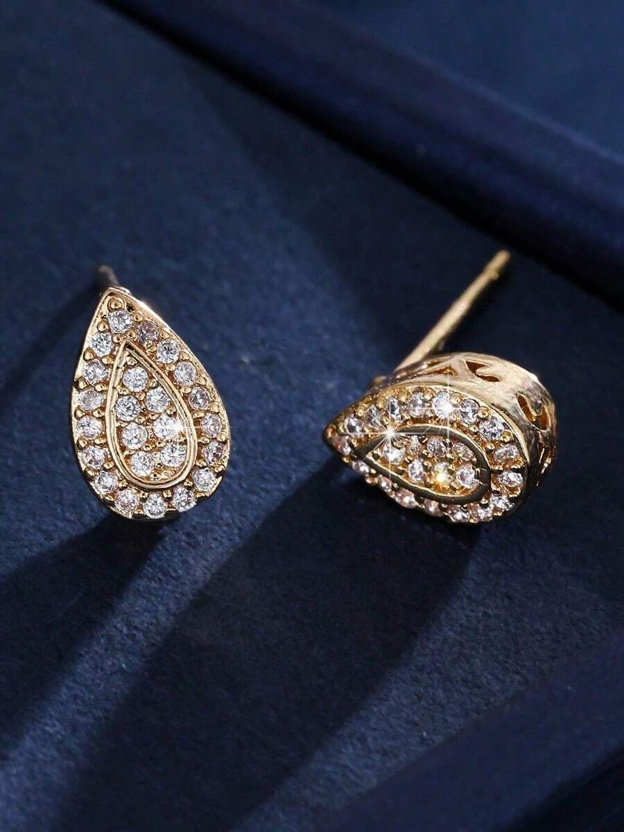 1 par de pendientes de diseño de gota de moda para mujeres, estilo de lujo retro, adecuado para el uso diario, el trabajo, las citas, los regalos, la vestimenta intelectual - Pendientes - Ver 1