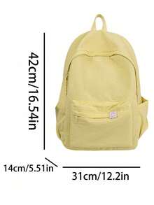 Men's Casual Backpack, Solid Color College Style Backpack, Multi-Functional Minimalist Large Capacity Lightweight Backpack, Suitable For Travel And Commuting - Multicolor - View 6