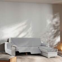 Kiva Regular Right-Facing Padded And Non-Slip Chaise Lounge Sofa Cover, Various Colors Available – Complete Protection, Comfort And Style In An Adjustable And Washable Design - 灰濛濛布朗 - 查看 5