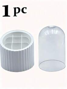 Giá đựng cọ trang điểm có nắp đậy, xoay 360°, trong suốt và chống bụi, thích hợp cho bàn trang điểm và mặt bàn phòng tắm | Có nắp đậy, xoay 360°, chống bụi - Nhiều màu - Xem 9