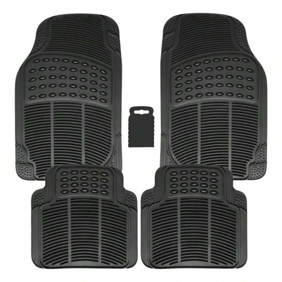 Car Floor Mat Kit, Waterproof Rubber, Automotive Design, Chevrolet - 4 piezas - Ver 1