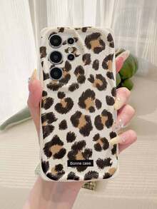 1 chiếc ốp lưng điện thoại thời trang chất liệu TPU, họa tiết da báo màu nâu kem, chống sốc, chống trượt, bảo vệ toàn thân, tương thích với iPhone, Honor. - Màu be - Xem 8