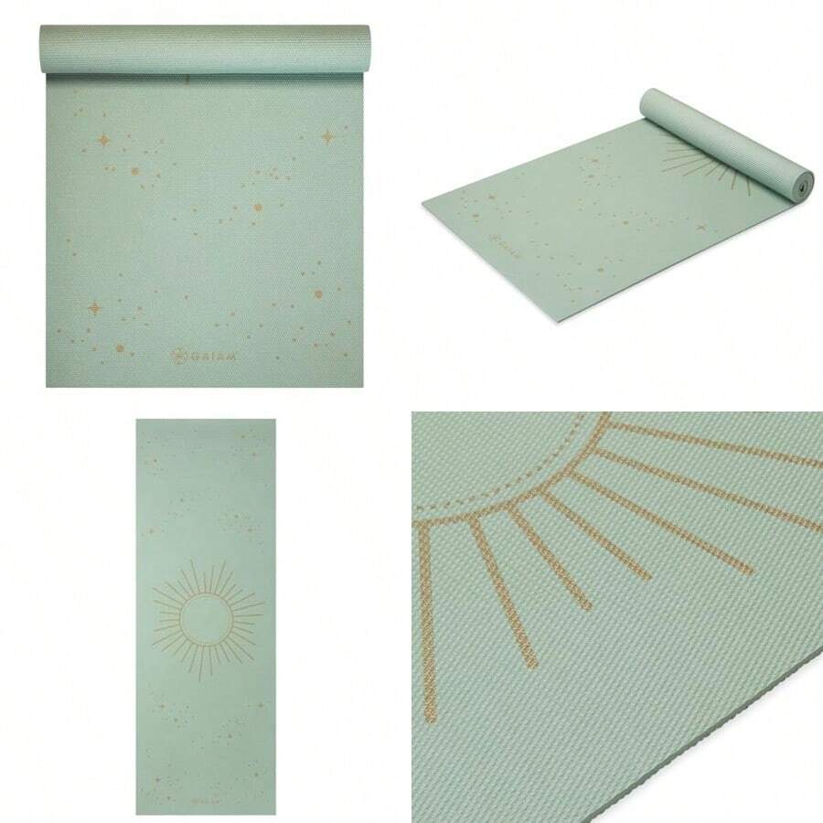 Yoga Mat - Premium 6mm Print Extra Thick Non Slip Exercise and Fitness Mat for All Types of Yoga Pilates and Floor Workouts 68" x 24" x 6mm - Supernova SKY - Ver 1