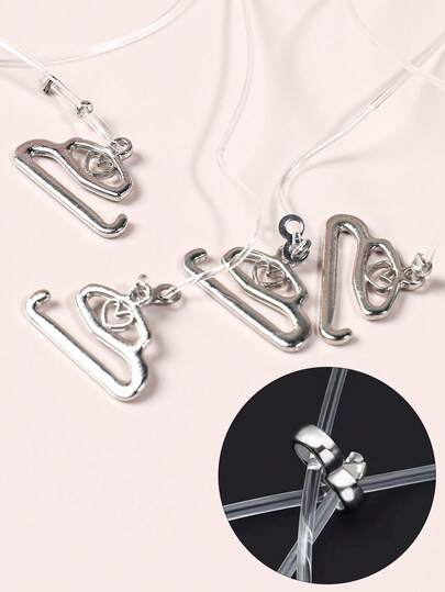 可调节隐形透明胸罩肩带，可拆卸透明肩带，带心形钩扣