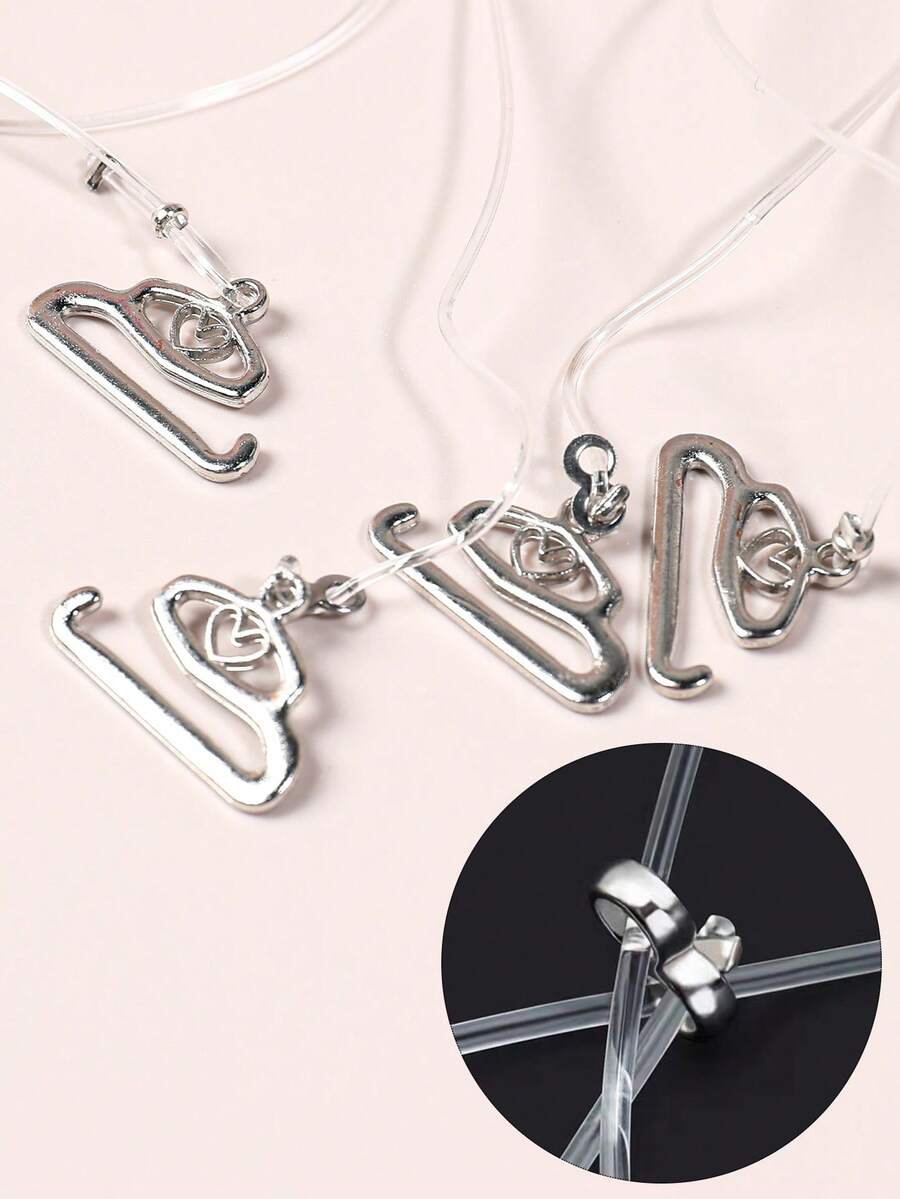 Dây áo ngực trong suốt có thể điều chỉnh, dây đeo vai trong suốt có thể tháo rời với móc hình trái tim. - Nhiều màu - Xem 1