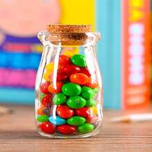 Awtlife 12pcs Vintage Glass Favor Jars With Cork Lids for wedding favor 3.4 oz each jars - Transparente - Ver 6