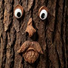 1pc Tree Face Tree Monster Sensory Resin Decor, Easter Outdoor Tree Bark Creative Decoration, 3.37"X4.33"X2.76" - B - View 5
