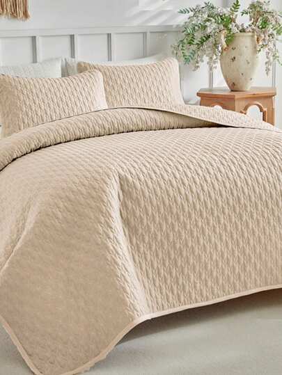 1pc Summer Quilt Comforter, Comfortable Breathable Blanket, Air Conditioning Quilt, Soft Breathable Bedding, Skin-Friendly Thin Quilt, Room Decor, Suitable For Double Bed, Full Size, Oversized, Beige And Other Sizes, Ideal For Summer, Lightweight And Suitable For Bedroom And Dormitory, Home Textile, Machine Washable, Spring/Summer New Arrival, Perfect Holiday Gift