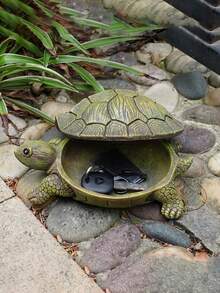 1pc Cast Iron Turtle Shaped Hidden Key Holder - Outdoor Key Storage Box, Decorative Garden Sculpture, Backup Key Storage, Compact Concealed Solution, Suitable For Home, Yard And Patio, Room Decor, Home Furnishing, Office & Student Supplies, Garden, Flag, Planter, Pool, Vase, Storage - Multiple Styles - View 10
