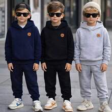 Boys' Thick Fleece Tracksuit Set (Ages 1-10) | Basic Fleece Jacket And Pants - Kit Of 3 Sets - View 1