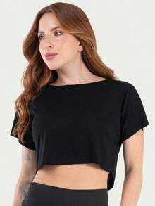 Kit 2 Cropped Feminino Fitness Academia - 淺灰色 - 查看 4