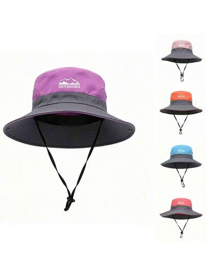 Mũ tai bèo nữ in chữ và họa tiết đỉnh núi phối màu, chất liệu polyester thoáng khí, đa chức năng, chống nắng, thích hợp cho các hoạt động ngoài trời như leo núi, cắm trại, du lịch. Thích hợp làm quà tặng Giáng sinh, Ngày của Mẹ, Ngày của Cha, Ngày Nhà giáo, sinh nhật cho gia đình, bạn bè, người yêu.