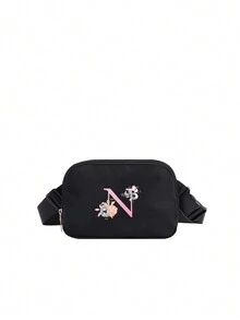1pc Girls Waist Bag, Fashion Crossbody Waist Bag With Adjustable Strap, Suitable For Daily, Outdoor, Travel, Hiking, Running, Cycling, Portable And Ideal Gift - Black - View 29