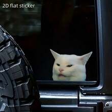 A Whimsical And Amusing Cat Decal Sticker; Suitable For Car Windows, Bumpers, Notebooks, Helmets, Motorcycles, And Other Animal Pet Gifts - A - View 4