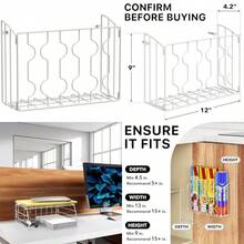 Wall Mount Wrap Rack - SimpleHouseware Wall/ Door Mount Kitchen Wrap Storage Organiser White - Blanco - Ver 1