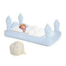 FUNBOY - Cama de Viaje y colchón de Aire para niños Perfecto para Fiestas de Pijamas. Incluye Bolsa de Almacenamiento de Transporte tamaño Individual - Azul - Ver 9