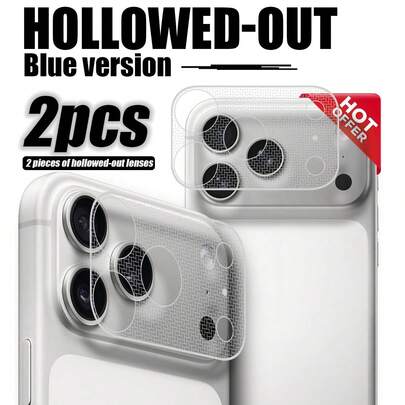 Bộ 2 miếng dán bảo vệ ống kính thiết kế rỗng, màu bạc, được làm từ chất liệu có độ cứng cao với khả năng chống trầy xước tốt, giúp giảm thiểu hiệu quả tác động trực tiếp và ma sát từ các vật thể bên ngoài để kéo dài tuổi thọ ống kính. Lớp phủ chống bám vân tay giúp giảm đáng kể dấu vân tay và vết dầu mỡ, dễ dàng lau chùi hơn. Ngoài ra, sản phẩm còn có khả năng chống nước khi bị đổ chất lỏng bất ngờ, kết hợp khả năng bảo vệ độ cứng cao đáng tin cậy và khả năng vận hành mượt mà. Tương thích với iPhone 17 Pro Max/17 Pro.