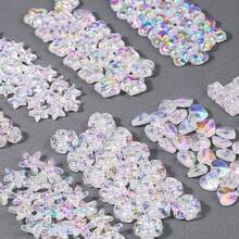 5 pezzi di perle acriliche trasparenti a forma di stella, fiore e pallone da calcio, materiali per la realizzazione di gioielli fai-da-te per collane, bracciali e orecchini - Perline acriliche trasparenti fai da te - Visualizzare 5