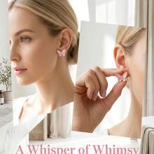 Crafted With Powder Atomization Technology, The Butterfly-Shaped Earrings Add A Sweet And Charming Touch, Perfect For Spring Outfits. This Minimalist And Elegant Accessory Is The Finishing Touch For Your Wardrobe, Suitable For Any Formal Occasion. - Butterfly - View 3