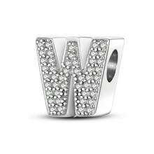 1 Stück S925 Sterling Silber Buchstaben Serie A-Z Perlen, geeignet für DIY Armband, Halskette, Schlüsselanhänger, Anhänger Schmuckherstellung, Geschenk für Frauen, geeignet für Valentinstag, Muttertag - Silber - Übersicht 33