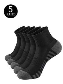 3/5/6/10/12/20 Pairs Men's Short Socks Spring/Summer Black & White Outdoor Sports Ankle Socks - Multicolor - View 15