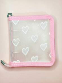 Cubierta de hojas sueltas con corazón de encaje transparente en tamaños A5/A6/M5/A8, páginas auxiliares con 1 cuadrícula, 2 cuadrículas, 4 cuadrículas, planificador personalizable, álbum de fotos/tarjetas, planificador de ahorros, manual, cuaderno, álbum, artículos de oficina, útiles escolares, libro de pegatinas - Multicolor - Ver 22