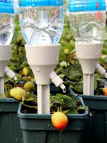 1/2/3PCS Adjustable Automatic Plant Watering Spikes,Automatic Drip Irrigation Kit, Timer Control Plant Watering Device, Self-Watering Drip Irrigation Stakes For Potted Plants, Slow Release Water Seepage Device For Indoor & Outdoor - 3PCS - View 1